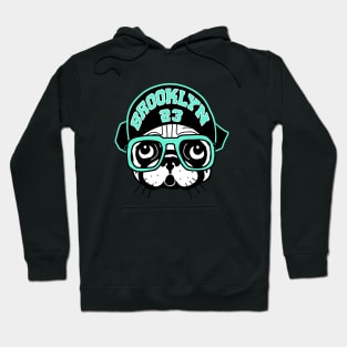 Brooklyn Spike Pug match Jordan Light Aqua Hoodie